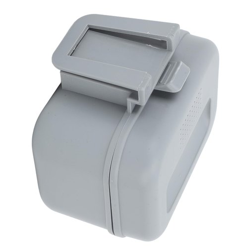 Fishing Live Bait Box, Fishing Bait Station Plastic Heat Perforated Cover Array Design Bait Bucket with Aerator Grey for Fishing Enthusiasts