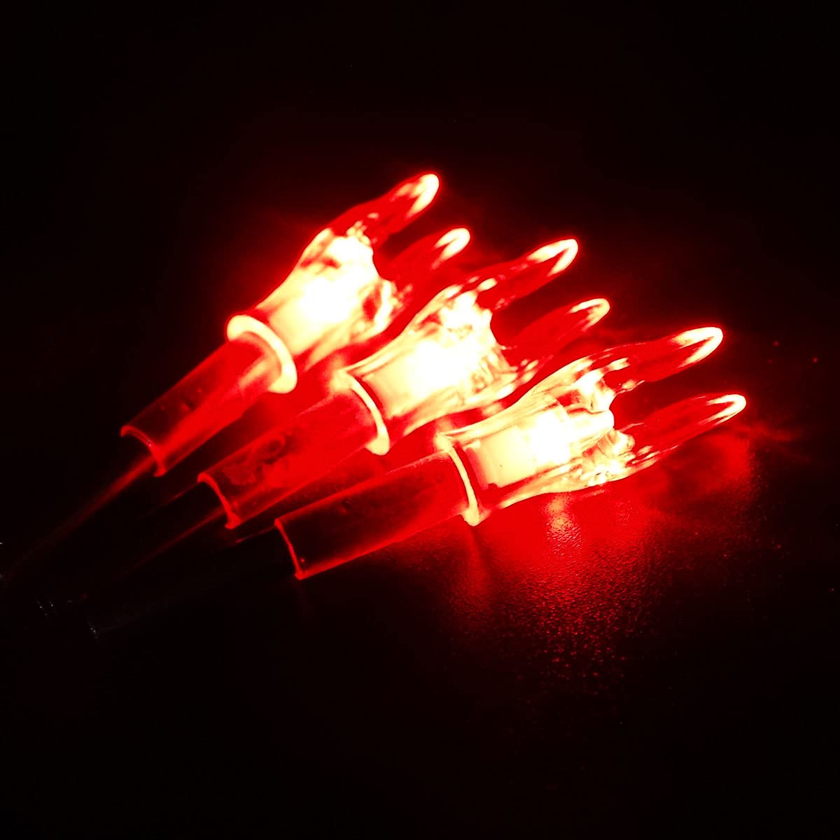 KEAUP G Lighted Nocks 6 PCS with X Bushing for Arrows with .165.204 Inside Diameter with ON/Off Switch LED Nocks Archery Nocks (Red)