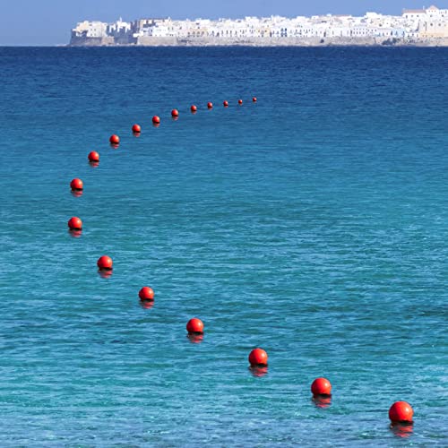 Red Marine-Grade Inflatable Boat Mooring Buoy 11.4x14 inch for Docking & Water Safety