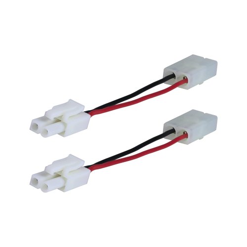 Tenergy 2 Pack Charger Adapter for Airsoft Gun Battery Pack, One Side Large Female to Mini Male Tamiya Connector