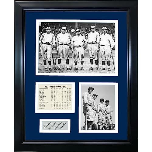 HOFSM.COM Hall of Fame Sports Memorabilia Framed 1927 Murderers Row World Series Champions Facsimile Laser Engraved Signature Auto 11"x14"Baseball Photo Sig Collage