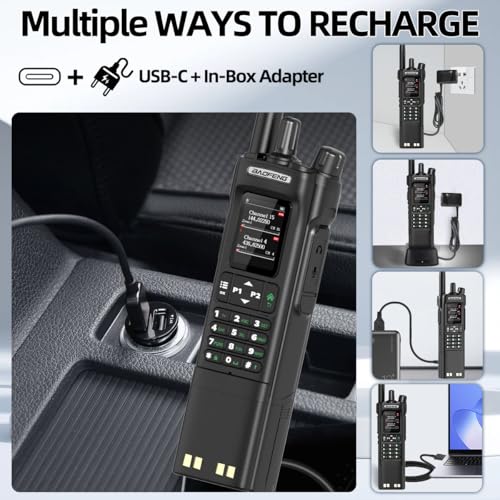 BAOFENG DM-32 DMR Radio Long Range Rechargeable Walkie Talkies UV32 5RM K5 Handheld Two Way Radio NOAA Weather Radio with 3800mAh Battery USB-C Charging GPS,Copy Frequency for Hunting Survival Gear