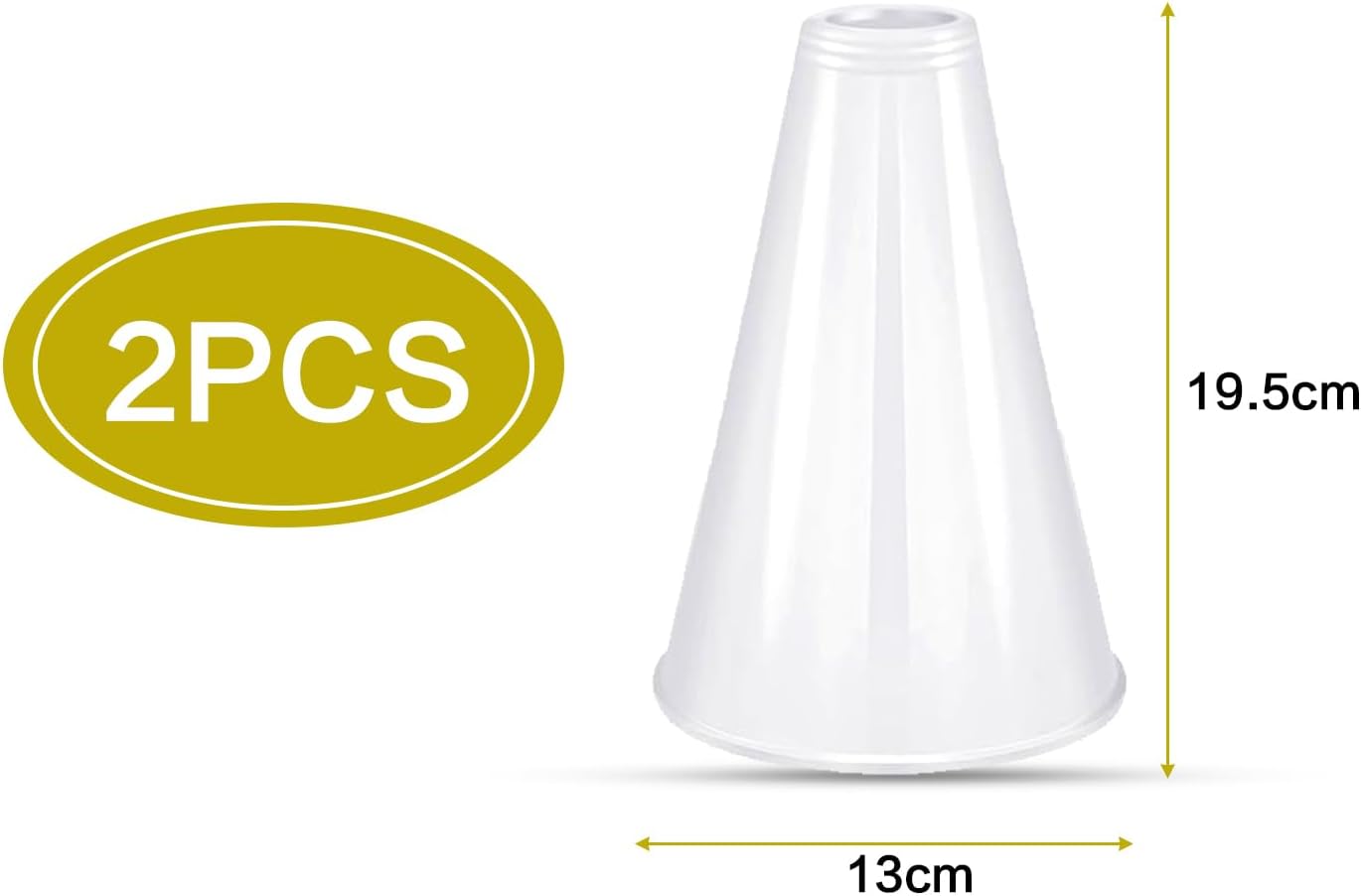 2PCS Plastic Megaphone,Eco-Friendly & Lightweight Mini Cheer Megaphone,Fun Party Noisemaker Toys for School Outdoor Activities Cheerleading,Party Favors Sports Match Game