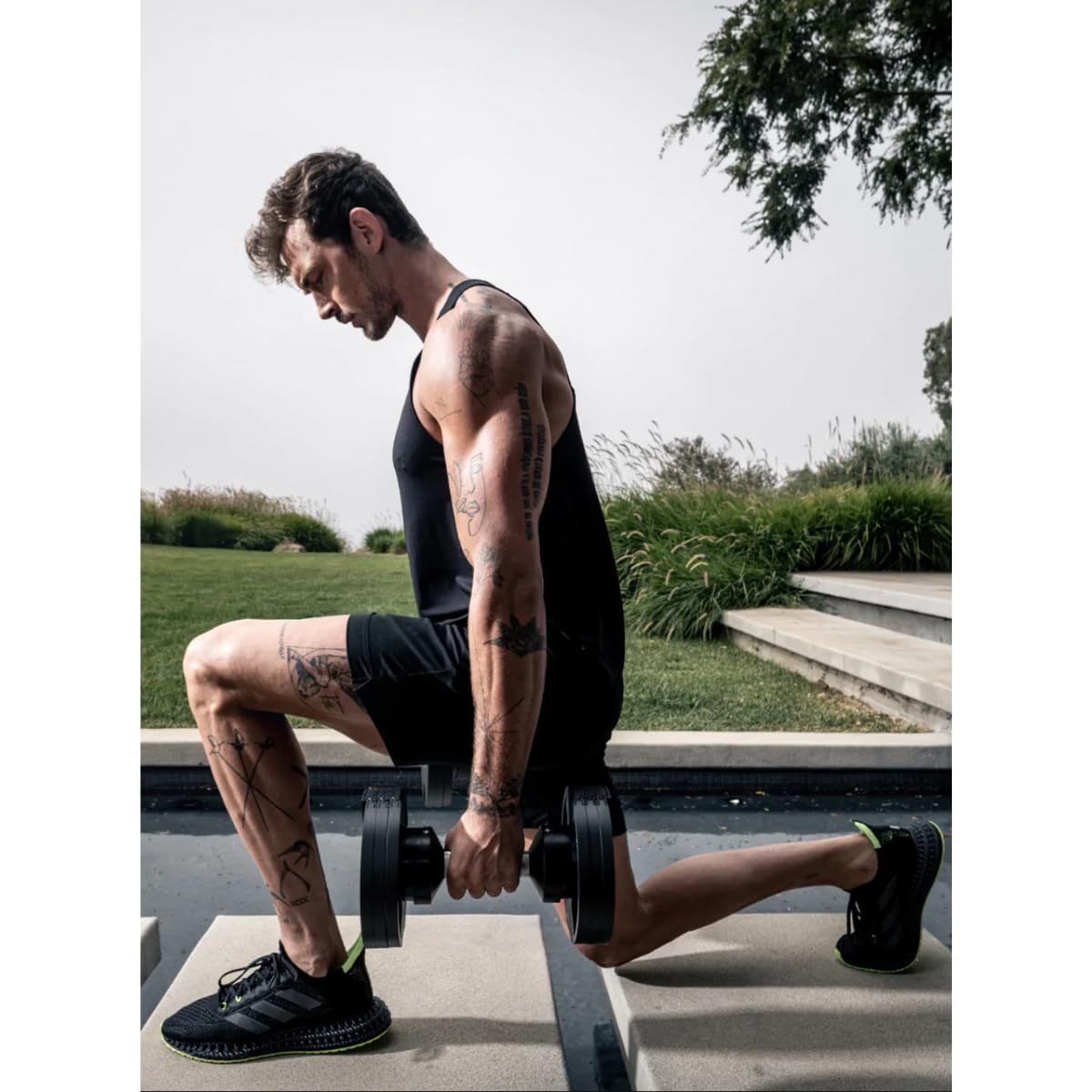 SMRTFT NUOBELL Adjustable Dumbbells 5–80 lb Set | Original NUOBELL | 16 Weights in 1 for Home Gym Strength Training | Steel-Knurled Handle | Space-Saving Dumbbell Set of 2 | 2-Year Warranty
