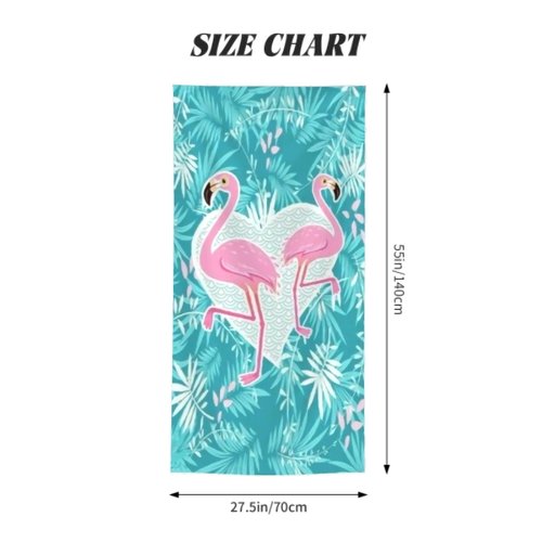Beach Towel Microfiber Thin Lightweight Soft Absorbent Oversized Towels Quick Dry Sand Free Easy Pack Pool Swim Camping Beach Vacation Essentials Travel Things Adults Gift Accessories (Flamingo)