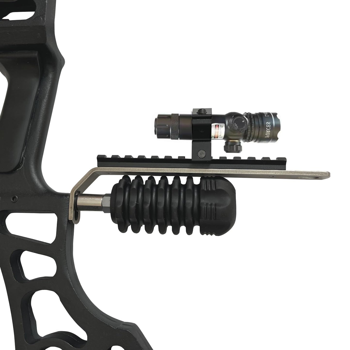 - QI HUO JU - Archery Bow Flashlight Mount Universal Bowfishing Light Mount Stabilizer Holder for Compound Bow Outdoor Hunting Shooting Accessories