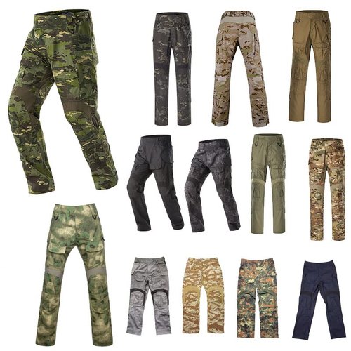 Outdoor Sports Airsoft Hunting Shooting Trousers Battle Dress Uniform Combat BDU Tactical Camouflage G3 Pants - UK Desert - M