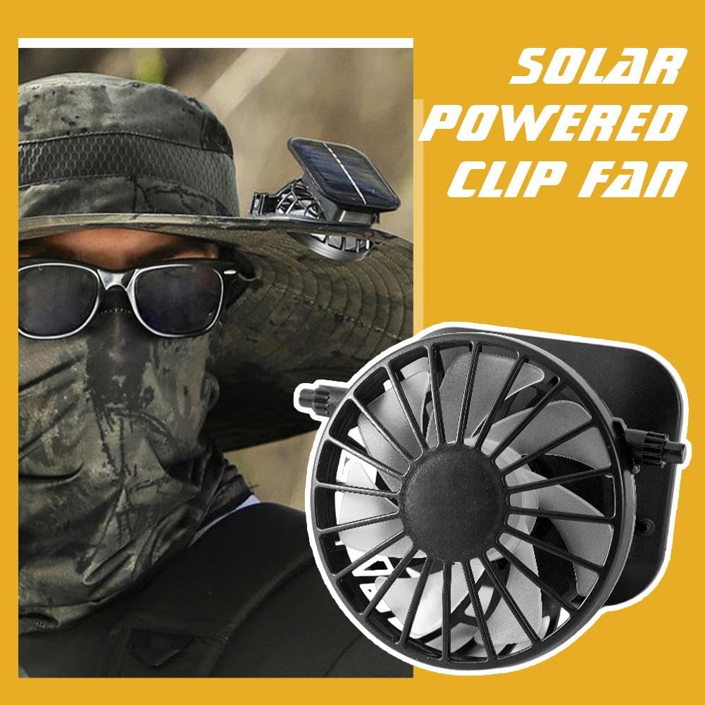 2PCS Solar Fan Replacement,2025 New Solar Powered Fan for Hat Replacement,Portable Solar Fan for Outdoor,Lightweight Cooling Fan Mini Solar Fan Hat Rechargeable for Camping Fishing
