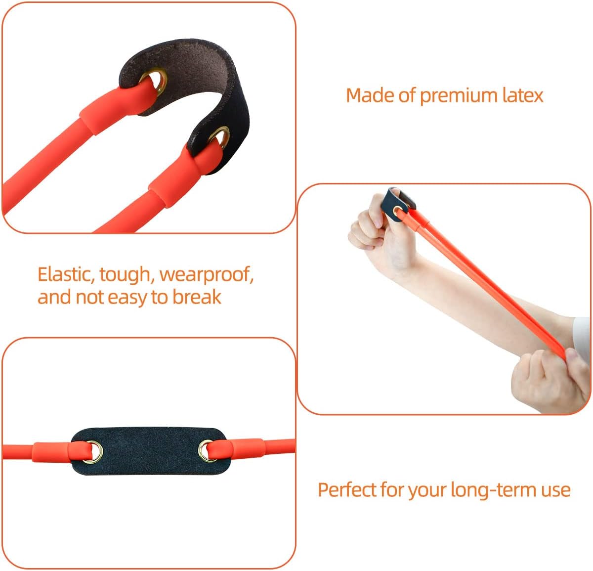 2 Pcs Slingshot Replacement Bands Sets Slingshot Band for Hunting Catapults Outdoor Shooting Shooting Games Elastic Tubular Bands Compatible with Catapult Heavy Pull Slingshot Rubber Replacement Bands