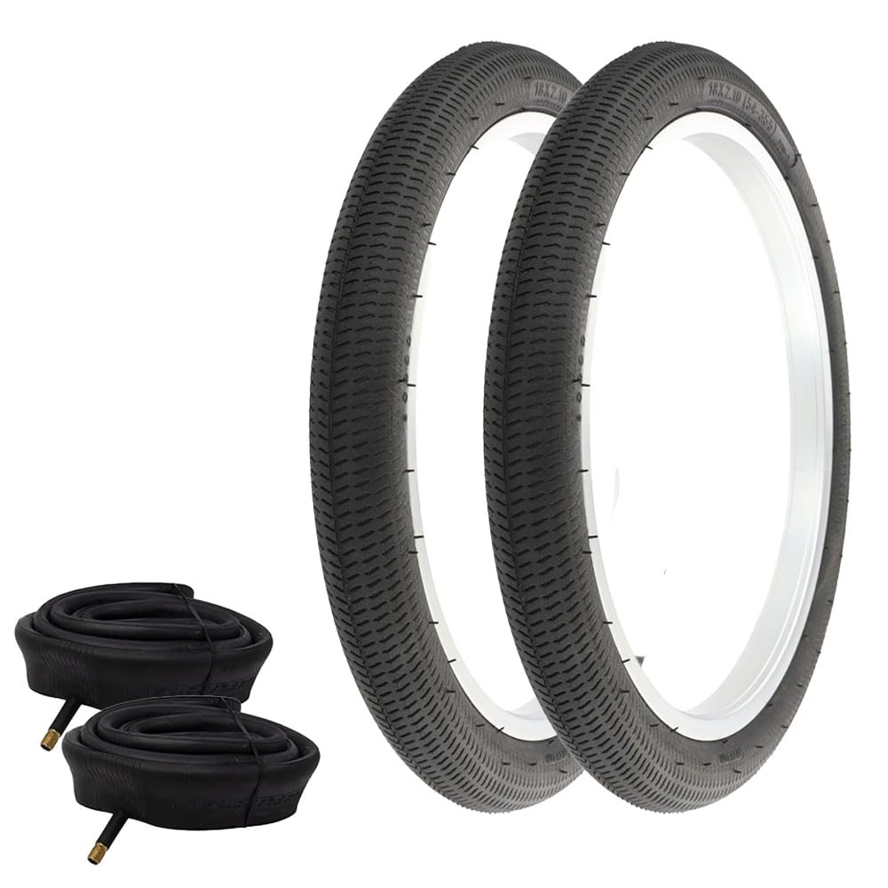 2 PRO+ Bicycle Wire Bead TIRE 18" X 2.10 All Black BMX/Freestyle W/HEAVYDUTY Tubes.