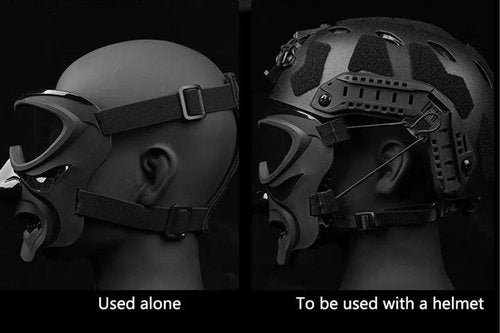 Lancer Tactical Gear Airsoft Full Face Mask Breathable Mesh (Night Knight)