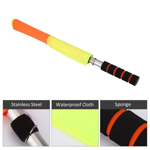 Dioche 2pcs Soccer Referee Flags, Red Yellow Ref Cards Sports Soccer Linesman Flags Hockey Training Flags with Storage Bag
