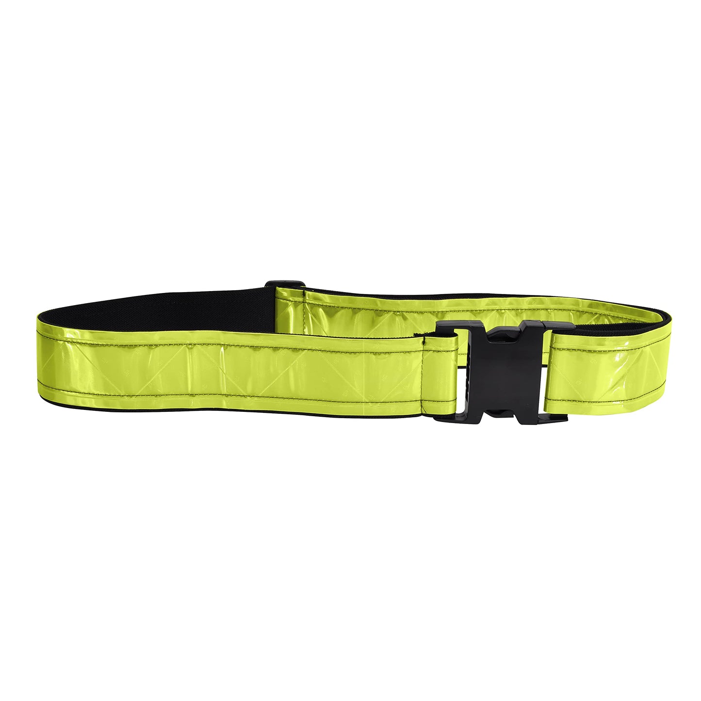 Heavy Duty Reflective Vinyl Belt w/Buckle-Neon Yellow