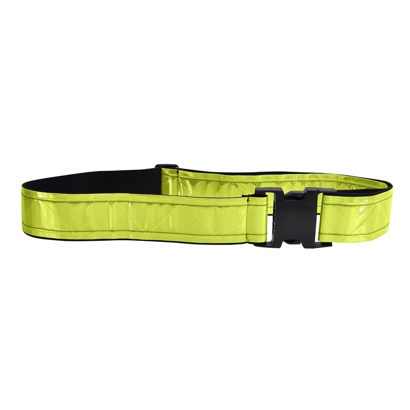 Heavy Duty Reflective Vinyl Belt w/Buckle-Neon Yellow