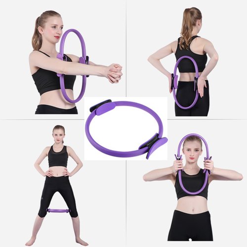 Pilates Ring ??15??Magic Circle for Full Body Workout, Yoga & Pilates Essentials Kit, Non-Slip Dual Padded Handles, Lightweight & Portable for Home Gym & Travel