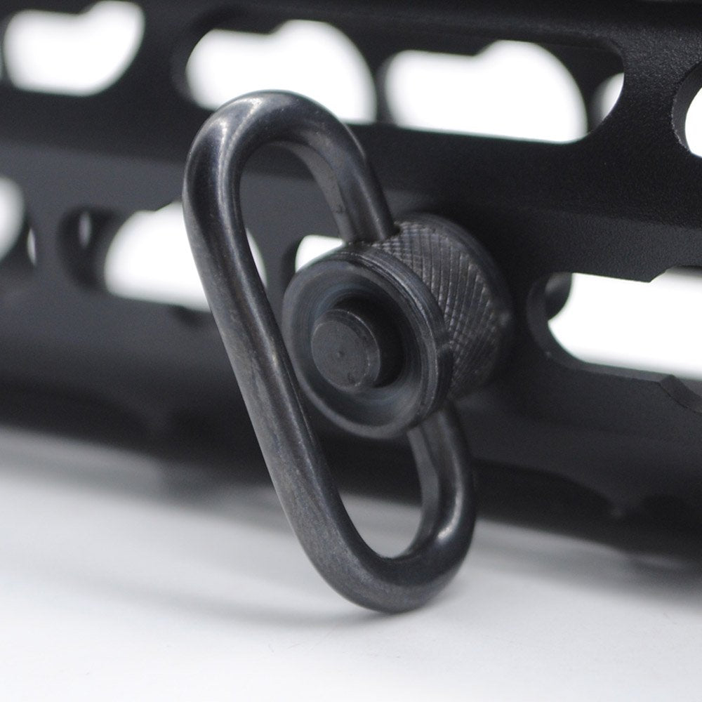 Smith's Kit 1 inch Sling Swivel Push Button Heavy Duty Quick Detachable Sling Swivel Black