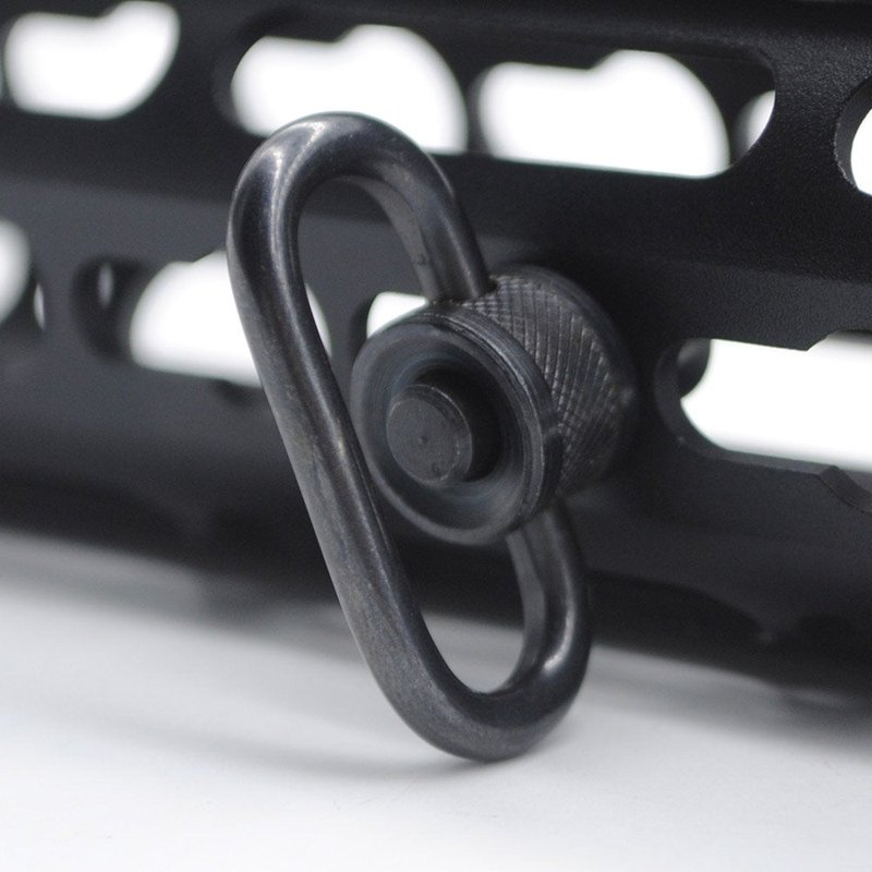 Smith's Kit 1 inch Sling Swivel Push Button Heavy Duty Quick Detachable Sling Swivel Black