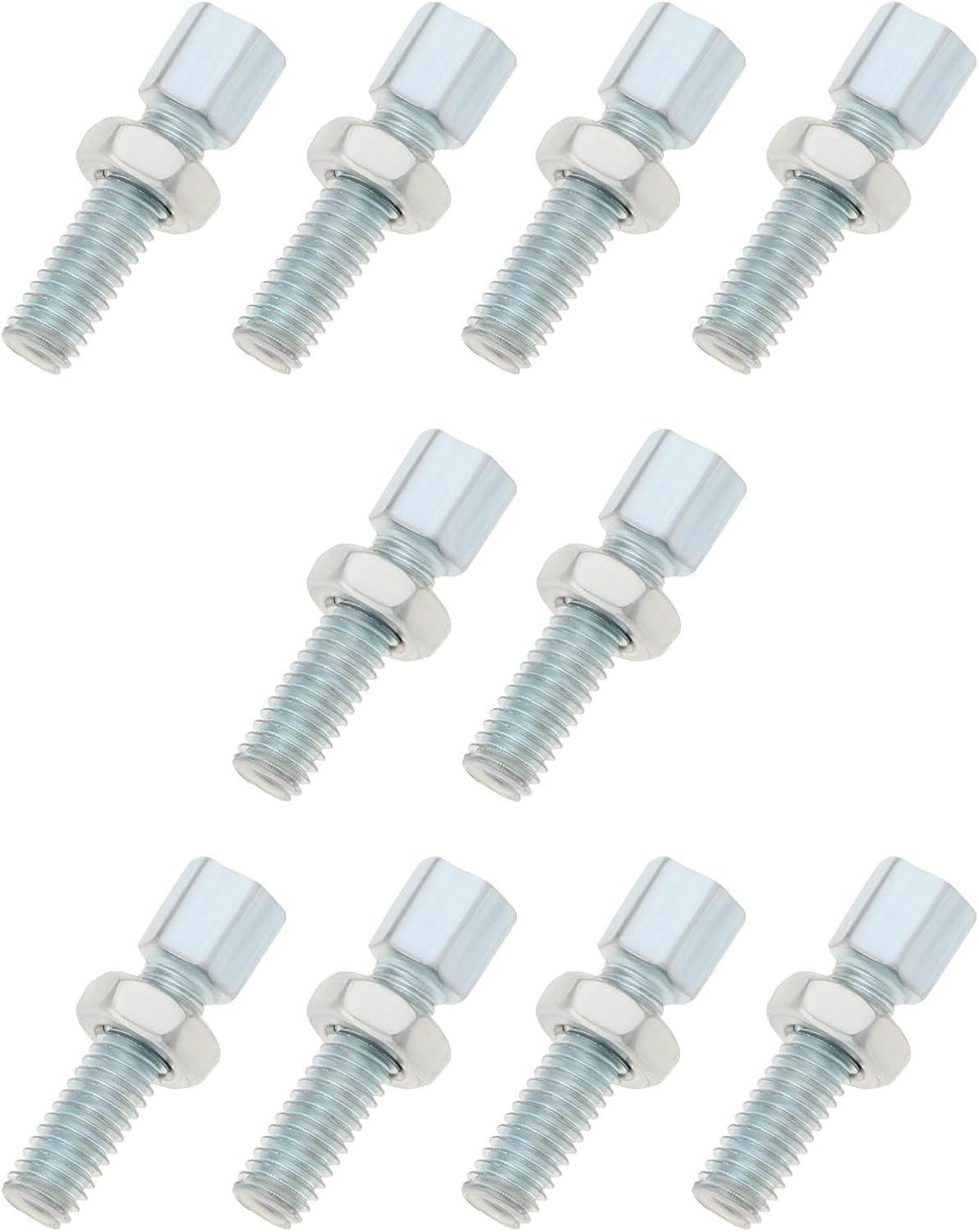 10PCS M6 x 20mm Throttle Cable Adjusting Bolt Brake Cable Adjuster Screw Throttle Cable Adjustment Screw with Nut for Bicycle