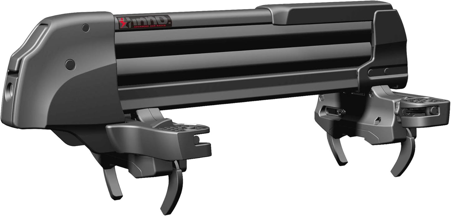 INNO INA952 Gravity Universal Mount (Fits Rounds, Square, Aero and Most Factory Bars) Holds - (3) Fat Ski or (2) Snowboards Roof Rack,Black