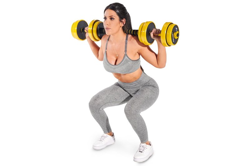 ProsourceFit Adjustable Dumbbell & Barbell Weight Set, 2-in-1 Free Weights Available 33Lbs, Home Gym Equipment