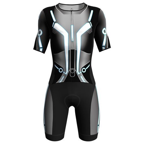 Lo.gas Logas MensTriathlon Suit Trisuit Race Skinsuit Cycling Speed Suit Swimskin Bike Swim Run color-blocking