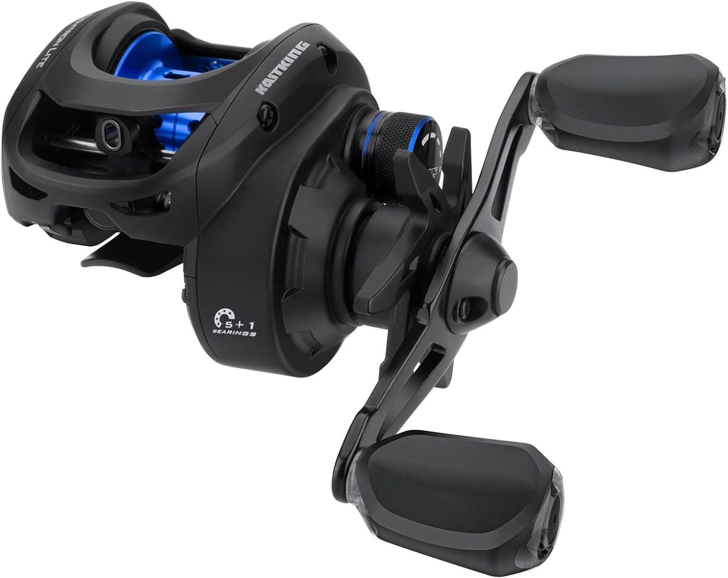 KastKing Centron Lite Baitcasting Fishing Reel – Lightweight, Glass Fiber Infused Nylon Frame – 7.6 OZ – 5 + 1 Anti-Reverse Ball Bearings, 7.1:1 High-Speed Gear Ratio Fishing Reel with Compact Design