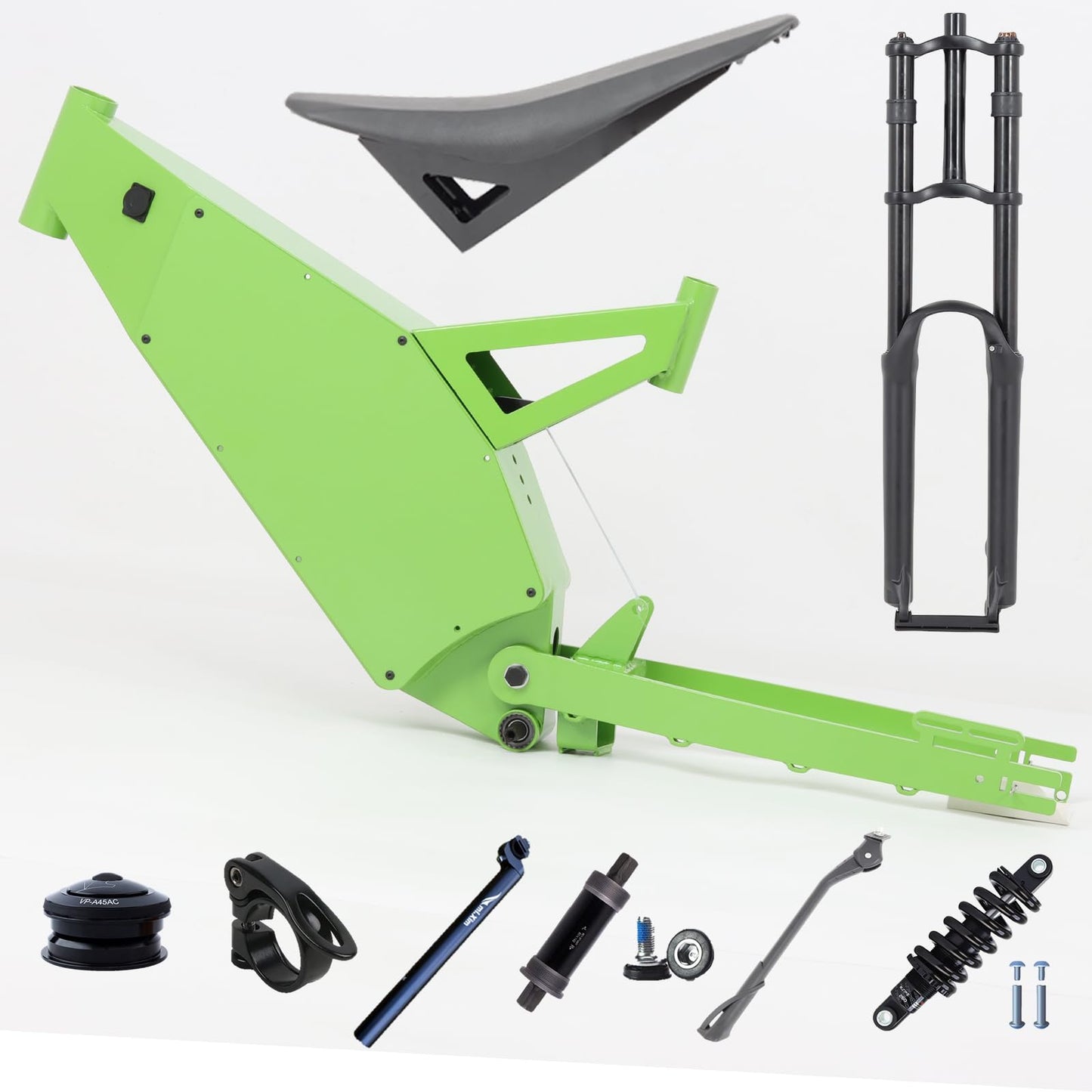 KEYU F6 Step Strong Carbon Mountain Fat 26 Aluminum Dirt Full Suspension Enduro Bomber Electric Bicycle Bike Ebike Frame