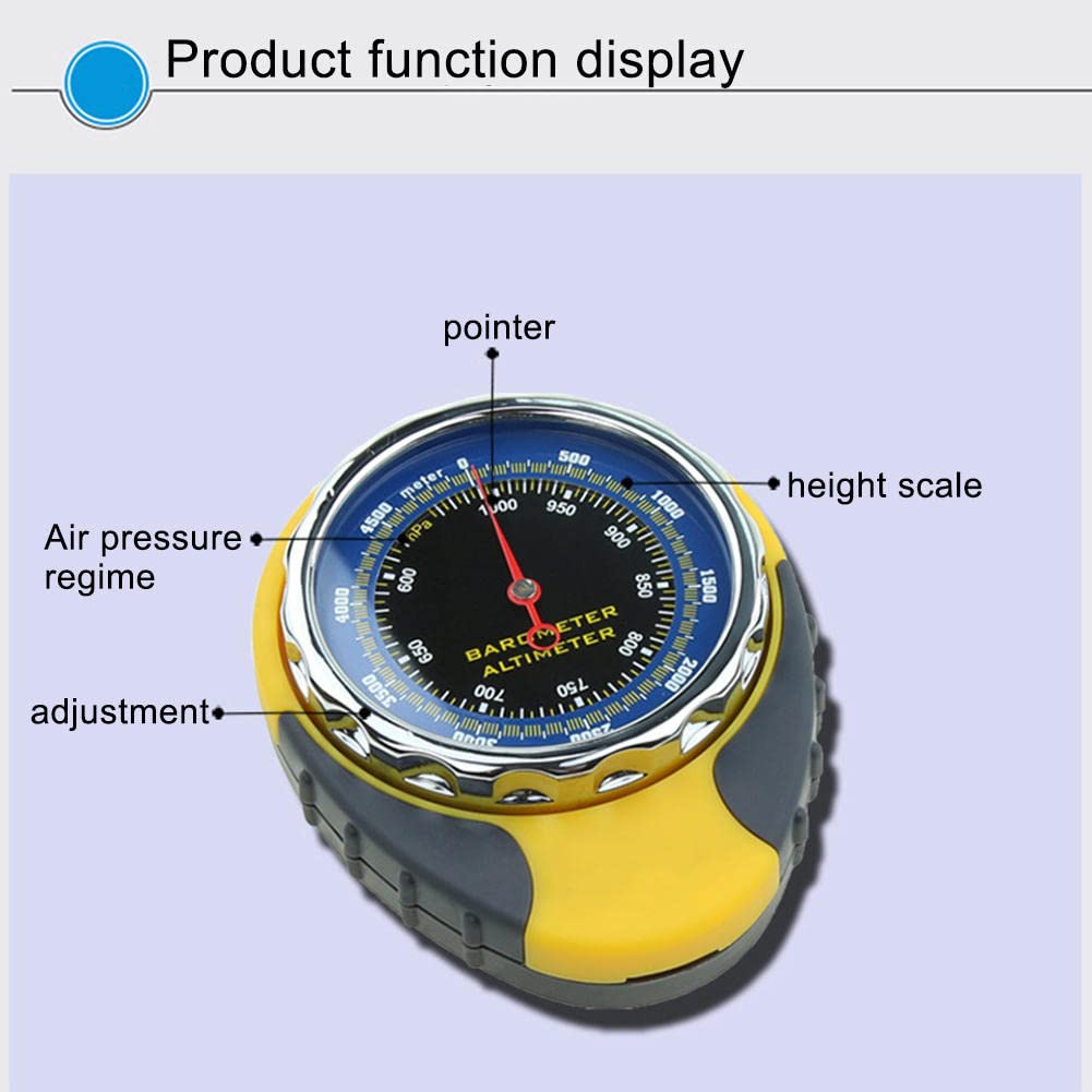 JINYISI Altimeter, Altimeter for Hiking, Four-in-one Multi-Function Barometer, Outdoor Mountaineering Compass Thermometer, Sports Multi-Function high Precision