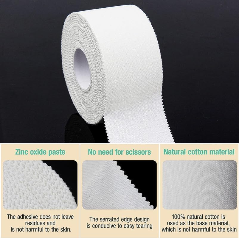 120PCS-Gentle Transparent White Tape - Hypoallergenic Tape for Sensitive Skin, Painless Removal, Breathable Comfortable to Exercise