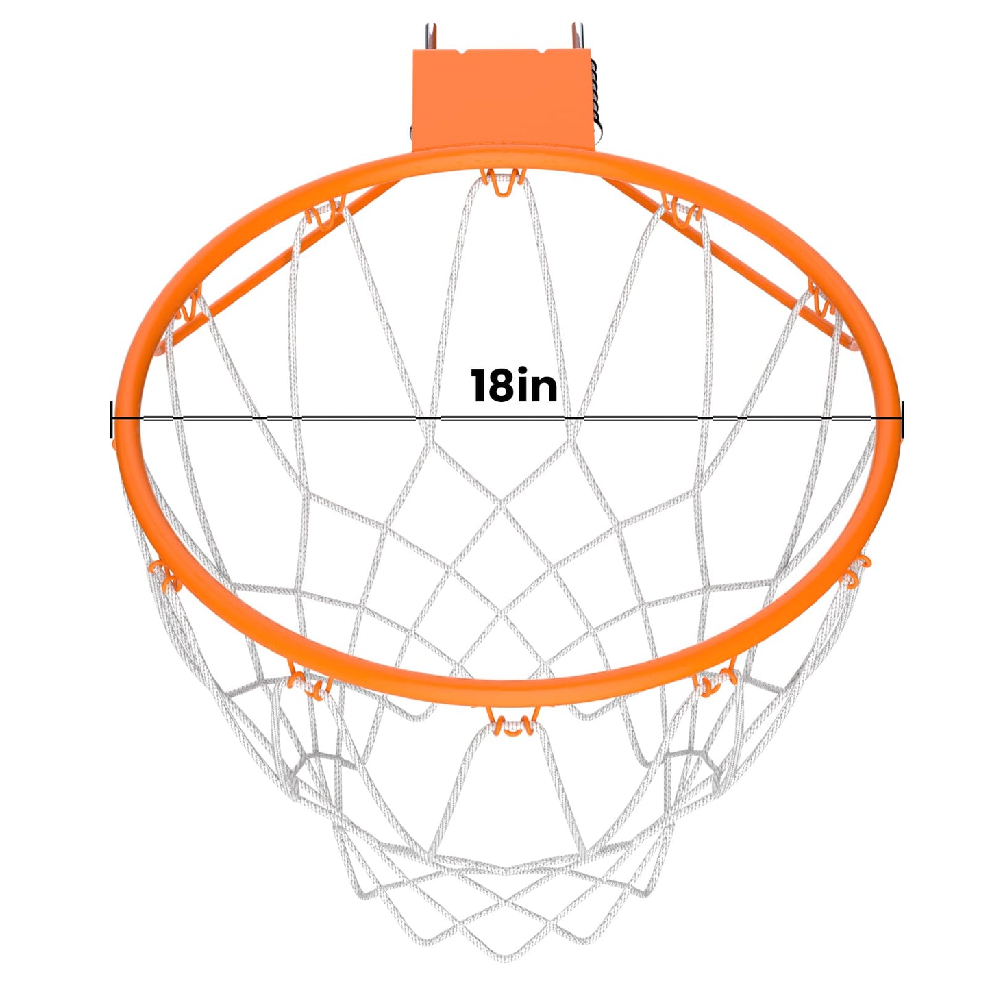 IGL Basketball Standard 18 inch Rim for 52 Inch Basketball Hoop