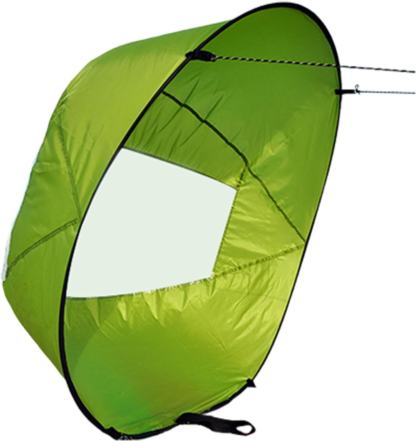 Kayak Wind Sail, Portable Foldable Durable Wind Sail with Transparent Window for Kayak Canoes (Green)