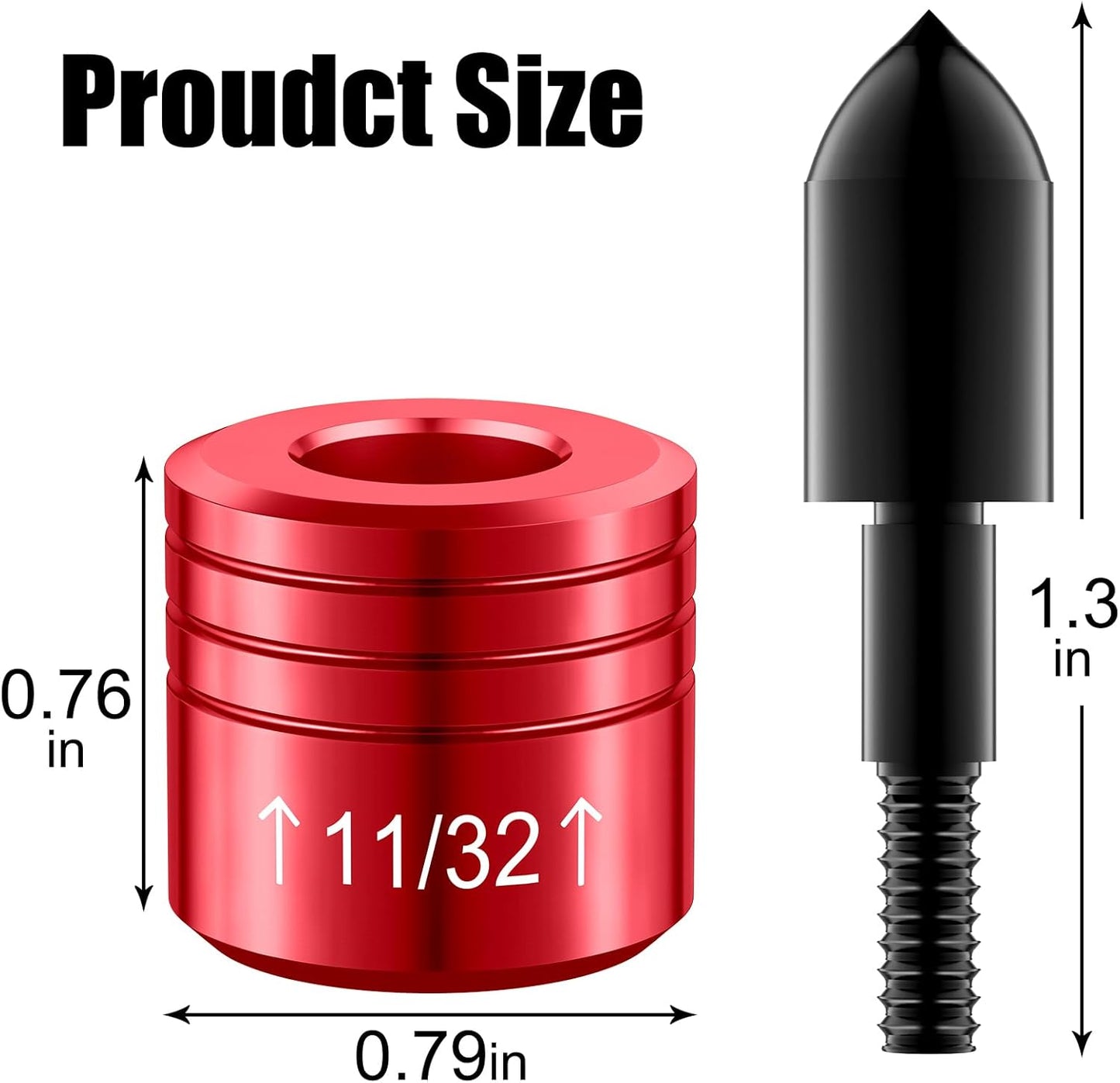 2PCS Crossbow Decocking Bolts - Universal Fit Hunting Crossbow Accessories & Bolt Release Tips for Recurve & Compound Bows