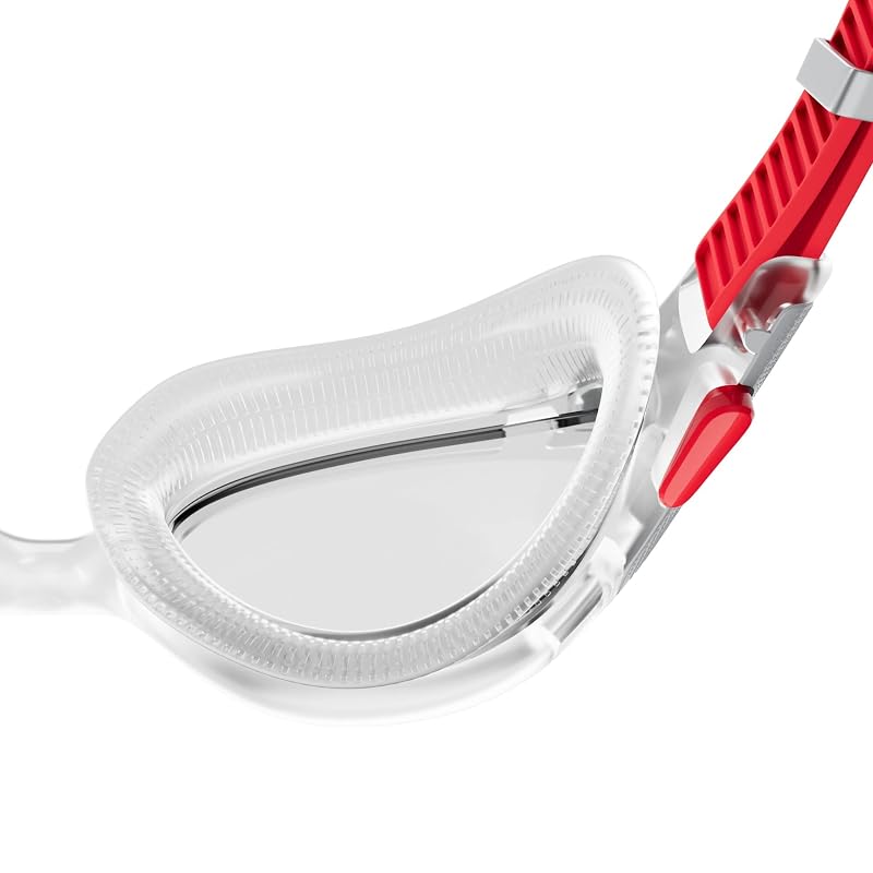 Speedo Biofuse 2.0 Unisex Swim Goggles - Red/Silver/Clear Variation