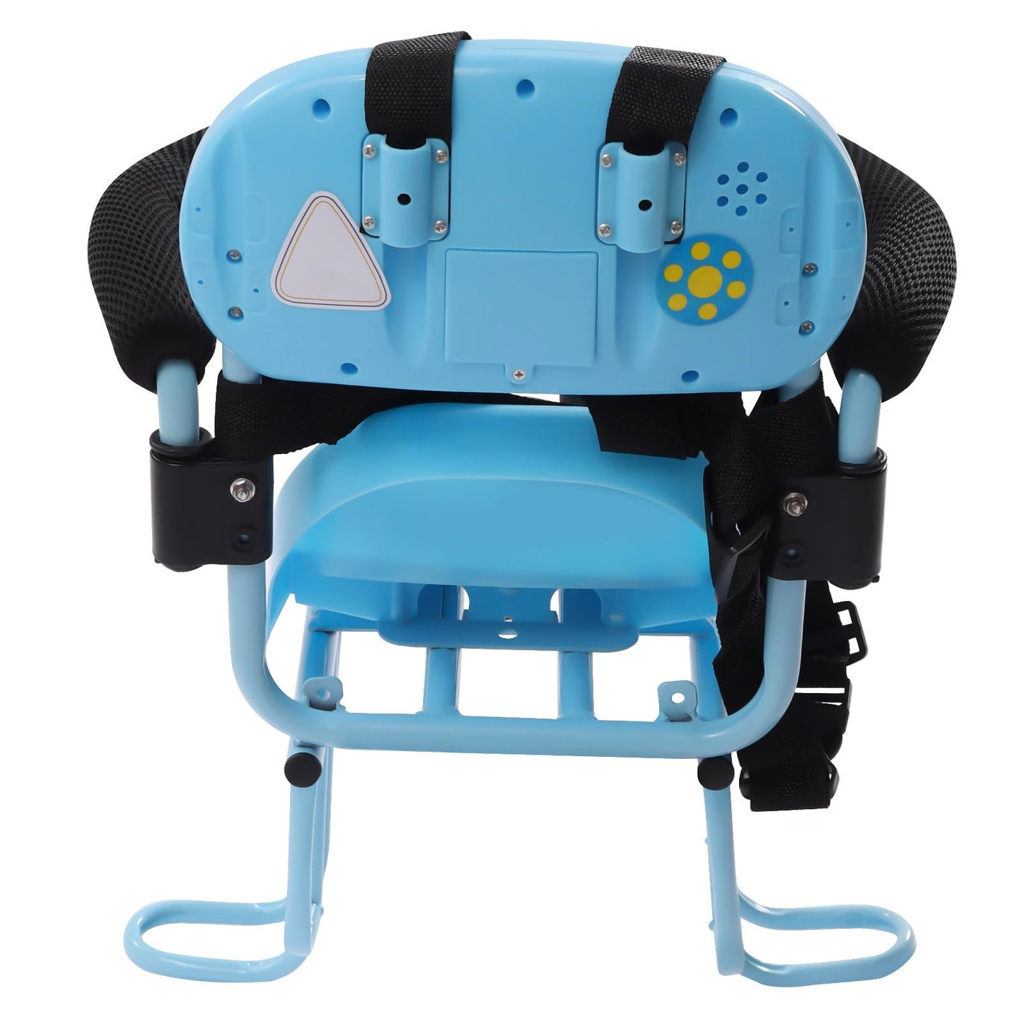 Kids Bike Seat Rear Mount Baby Bicycle Seat Cushion with Safety Belt & Footrest Brackets & U-shaped Guardrails,Toddler Child Saddle Seat Rear Safety Carrier Seat for Folding Bike,Mountain Bike (Blue)