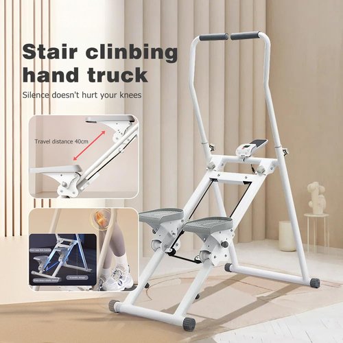 Foldable Stair Stepper Machine for Home - 300lb Capacity Cardio Climber with Handles, No Battery Needed - Full Body Workout Equipment for Weight Loss, Toning & Low Impact Fitness