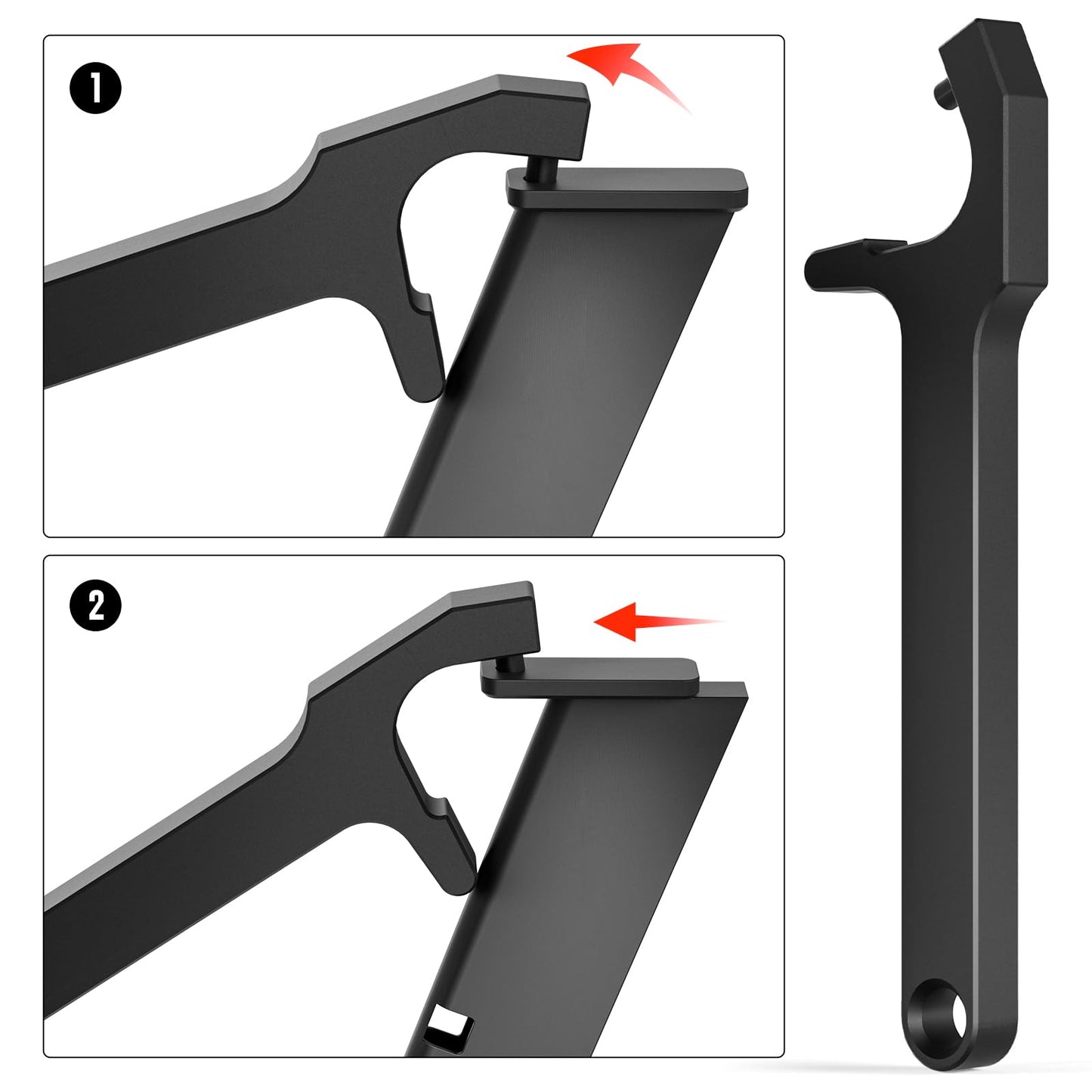 2-in-1 Tool Kit for Glock with Front Sight Remove, Magazine Disassembly,Pin Punch Tool for Glocks 19 19x 17 26 27 43 43x Accessories