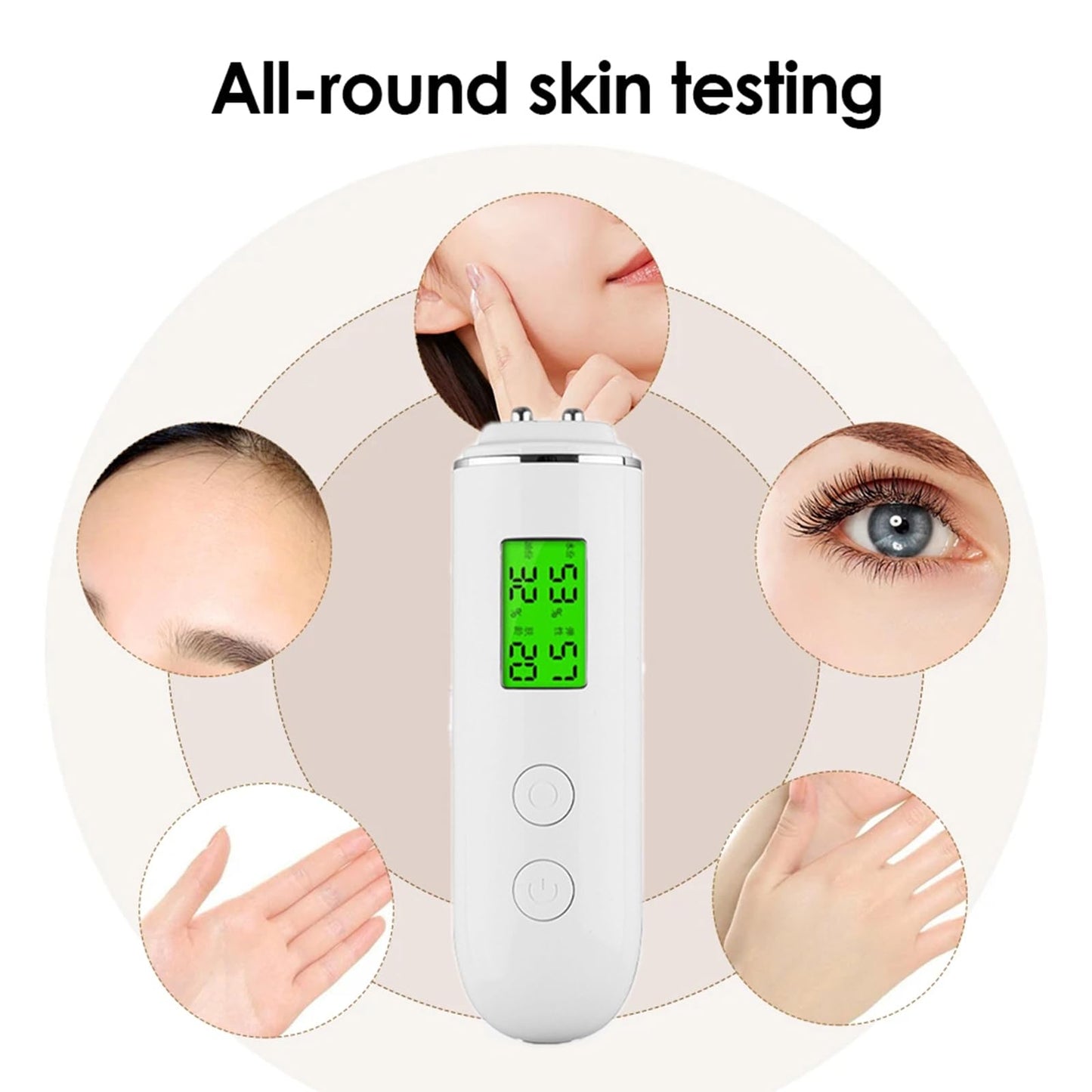 Hydration Monitor,Corneometer Skin Hydration Meter,Skin Analysis Machine Professional,Multifunctional Hydration Test and Tracking Device for Skincare with LCD,Skin Hydration Tester