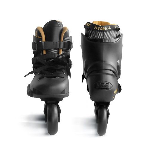 FLYDAZZLE Inline Skates for Men Urban - Freeride Slalom City Street Skating, Hard Boot ABEC-9 Bearing Ankle Support, Bonus Insoles Laces