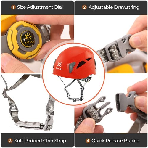 Kailas Aegis Climbing Helmet Men Rock Rescue Helmet Womens Lightweight Mountaineering Hiking Caving Helmet Adults Work Safety Helmet