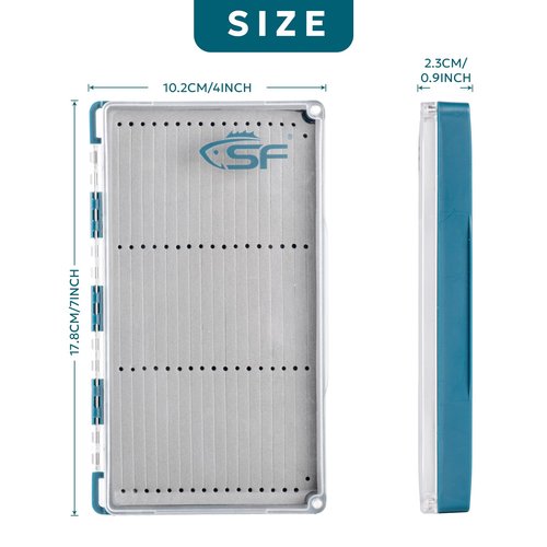 SF Fly Fishing Box Magnetic Closure Streamer Foam Polycarbonate Material Clear Lid Trout Flies Fly Box For Nymphs Fly Box Liner
