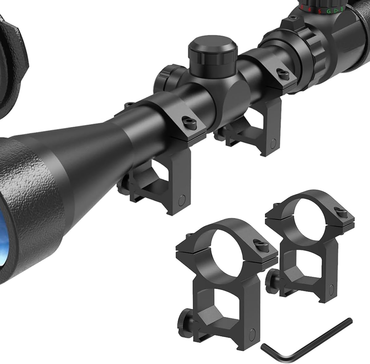 1'' Scope Rings, 2Pcs High Profile or 2Pcs Medium Profile 1 Inch Scope Mount Rings for Picatinny Rail