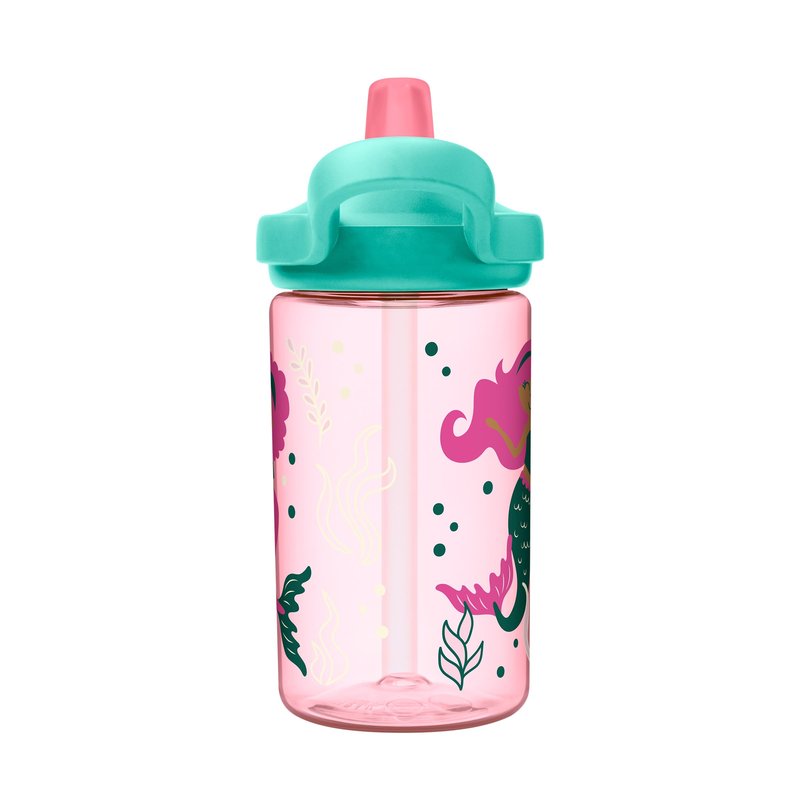 CamelBak Eddy+ Kids Water Bottle with Bite Valve Straw, Leak‑Resistant Easy‑Sip Design for Everyday Hydration, 14oz, Mindful Mermaids