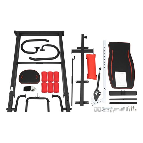 YDOOLNG Inversion Table, 330lbs Foldable Inversion Table Back with Adjustable Protective Belt&Ankle Holders Polar Aurora Heavy Duty Gravity Inversion Table for Pain Therapy Training (Black&Red)