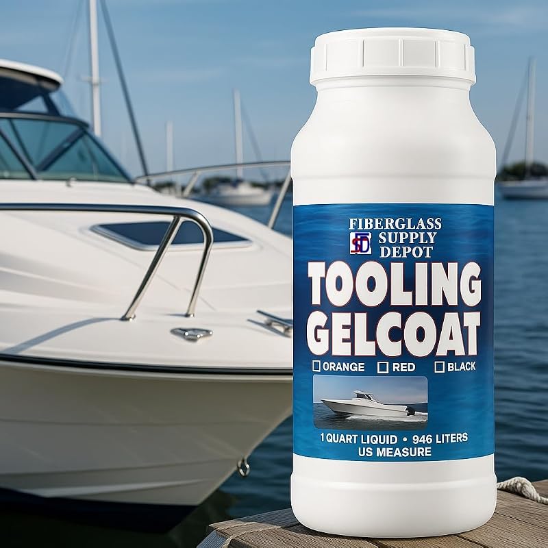 Orange Tooling Gelcoat Quart with Hardener Included for Fiberglass Molds
