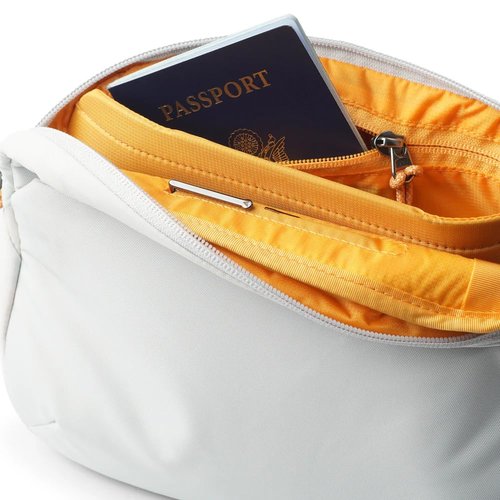 Allett Daily Crossbody Bag for Women & Men | 4L Lightweight Recycled Sling for Travel & Everyday Use | Hidden Passport Pocket, Sunglasses Slot | Water-Resistant Nylon, Adjustable Strap | Lunar Ash
