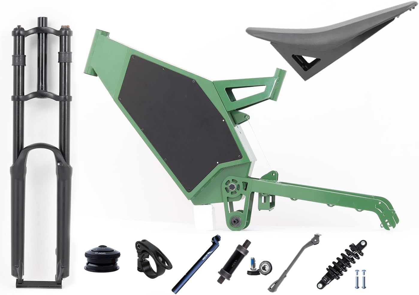 KEYU F2 DIY Ebike Frame Ebike Full Suspension Bomber Frame Electric Bike Frame Ebike Frame Kit Enduro Ebike Frame Kit