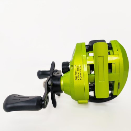 Baitcasting Reels, 7.2:1 Gear Ratio Fishing Reel with Magnetic Braking System Casting Reel for Freshwater,Saltwater Green Left