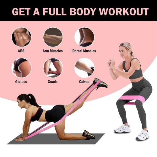 KANGFITER Large Fabric Resistance Bands for Working Out, Loop Exercise Bands for Booty Leg, Butt, Glutes, Stretch Workout Bands for Women & Men, Hip Elastic Bands for Home Gym Fitness, Yoga, Pilates