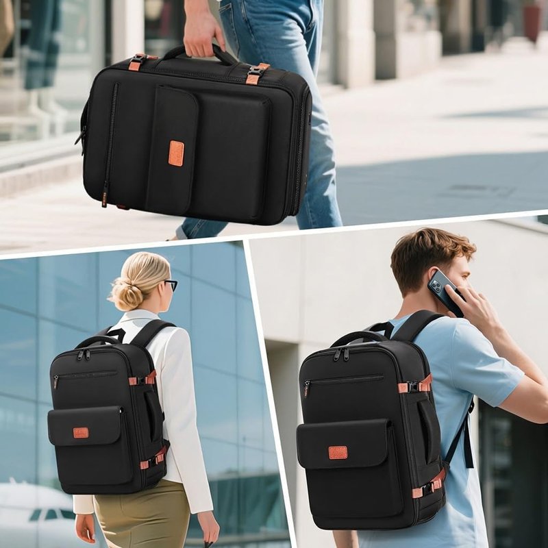 MATEIN Personal Item Backpack 18x14x8 for Frontier, Underseat Travel Backpack with Water Bottle Holder Fit 15.6" Laptops, TSA Approved Luggage Bag with Shoe Compartment for Airlines, 2 Pcs Set