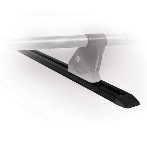 Yakima 54 Inch Smooth Roof Mount Tracks with CapNuts and Adjustable Base for Custom Install Roof Rack Systems, Black, Set of 2